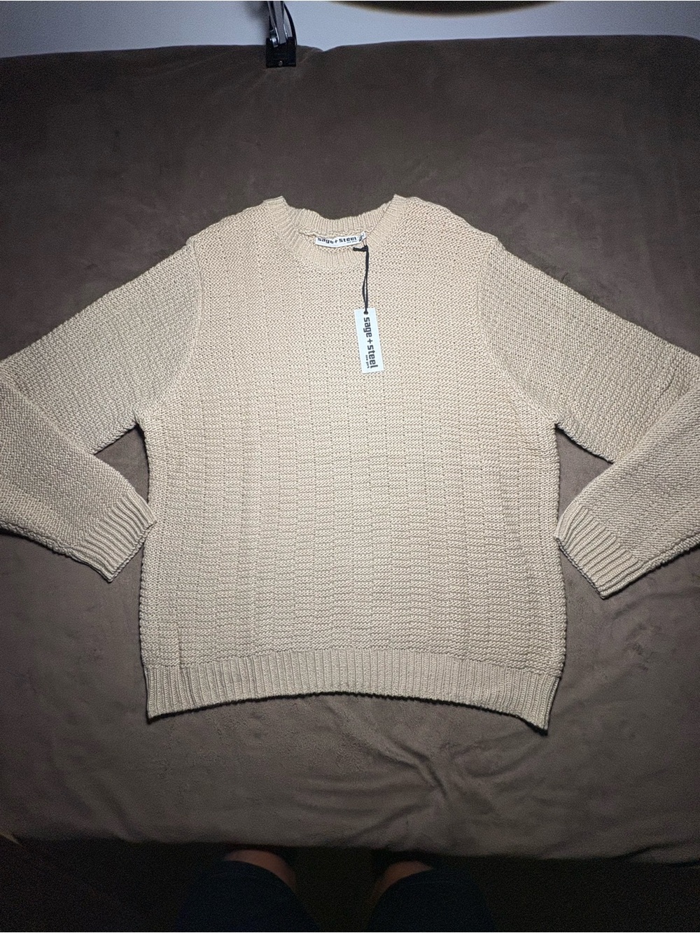 Sage + Steele Tan Chunky Knit Sweater - Size: XL